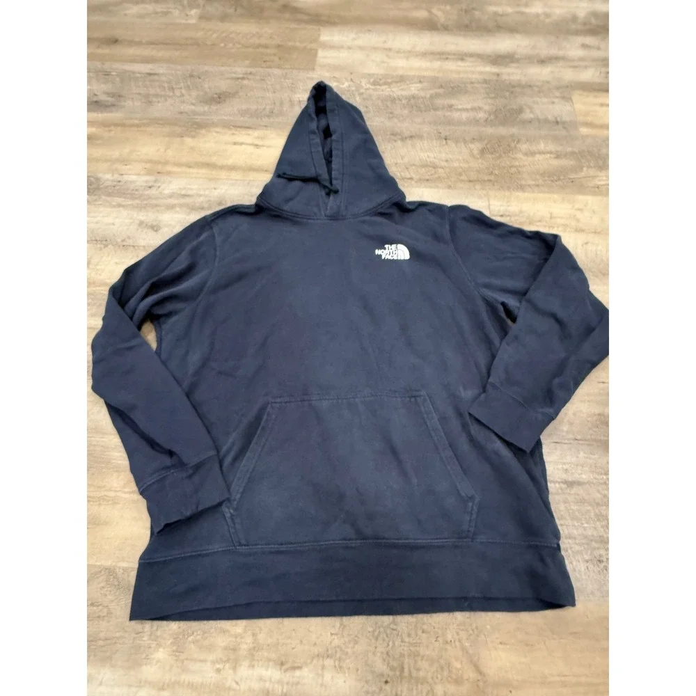 The North Face Mens XL Navy Blue Never Stop Exploring‎ Graphic Pullover Hoodie